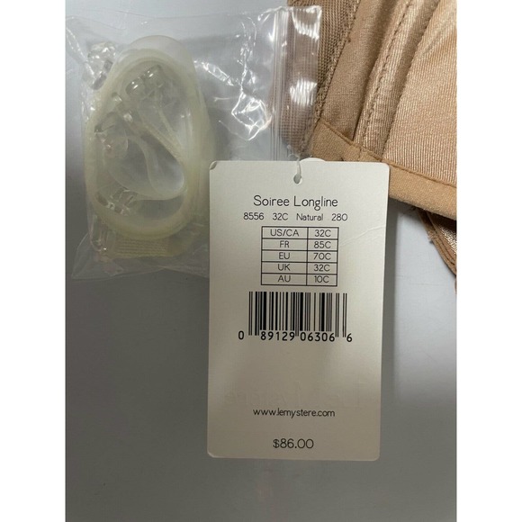 Soiree Longline Bustier Bra LeMystere Price $86 NWT Corset/Bustier BEIGE TAN 32C - Picture 8 of 11